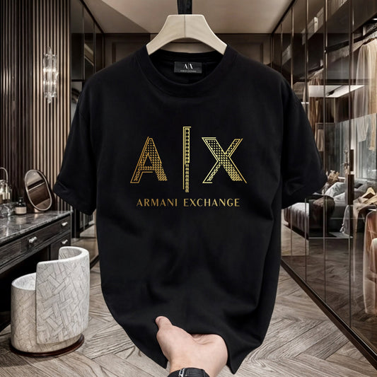 Men's Premium Selling T-Shirt (BD-BURBERRY LE +AX Gold)