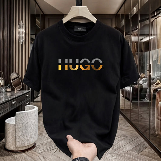 Men's Premium Selling T-shirt (BD-HUGO GOLD+Versace)