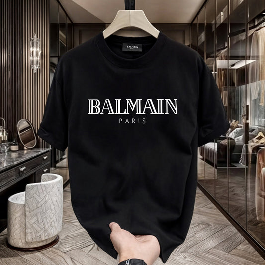 Men's Premium Selling T-Shirt (BD-Balenciaga New +Balmain White)