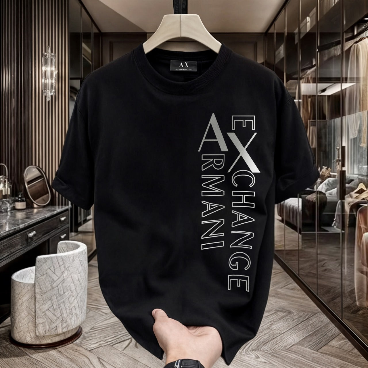 Men's Premium Selling T-Shirts (BD-GUCCI TIGER+ARMANI EXCHANGE SILVER)