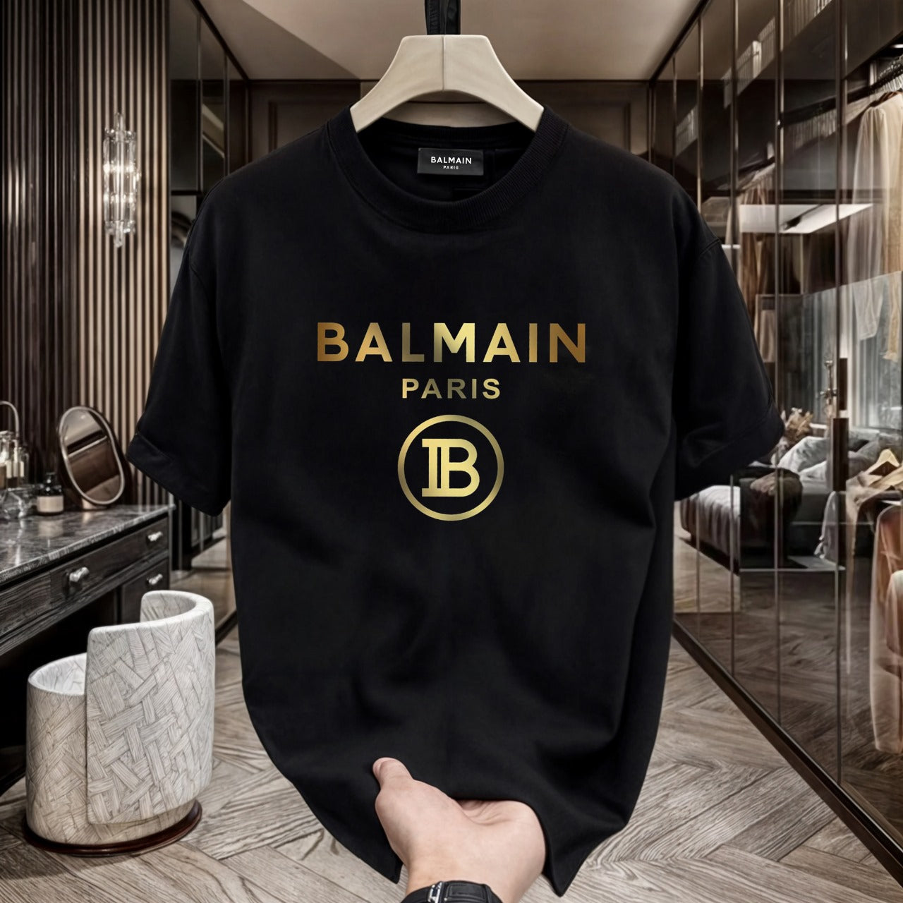 Men's Premium Selling T-Shirts (BD-GUCCI TIGER+BALMAIN GOLD)